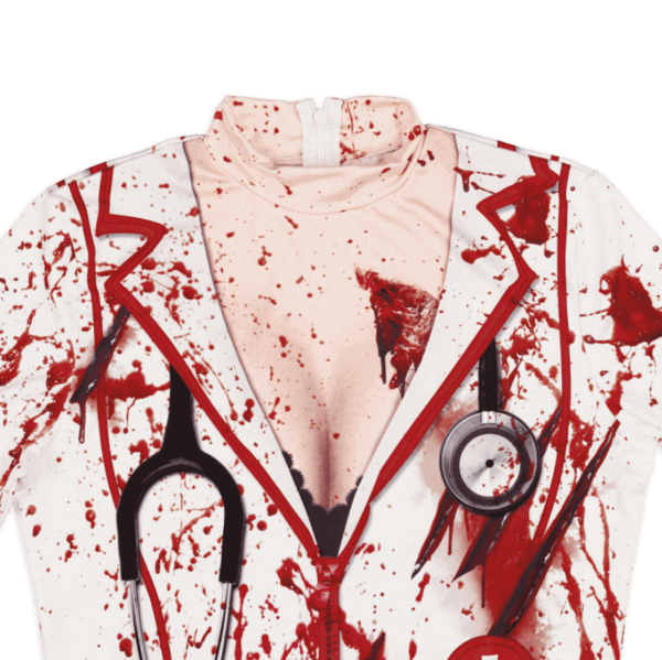 bloody nurse dress halloween prop, facet of the upper part